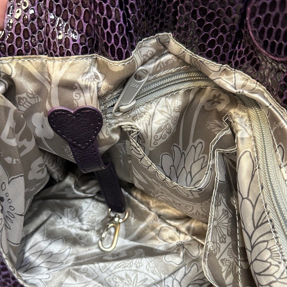 Brighton Breelan Python Snake Embossed Leather Sh… - image 4